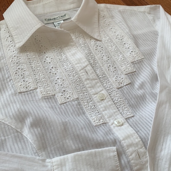 Coldwater Creek button down with split back detail - Picture 3 of 8